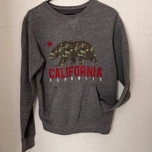 California Bear Camo and Gray Pullover Sweater